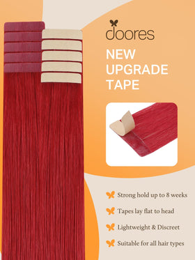 DOORES Tape In Hair Extensions 100g in natural light