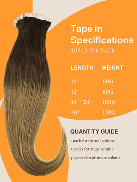DOORES Tape in Hair Extensions 100g in packaging