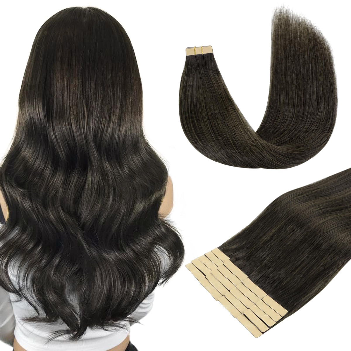DOORES Tape in Hair Extensions 100g pack front view