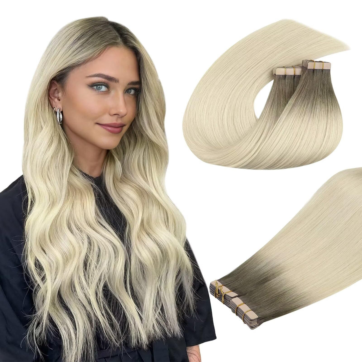 DOORES Tape in Hair Extensions 100g pack front view