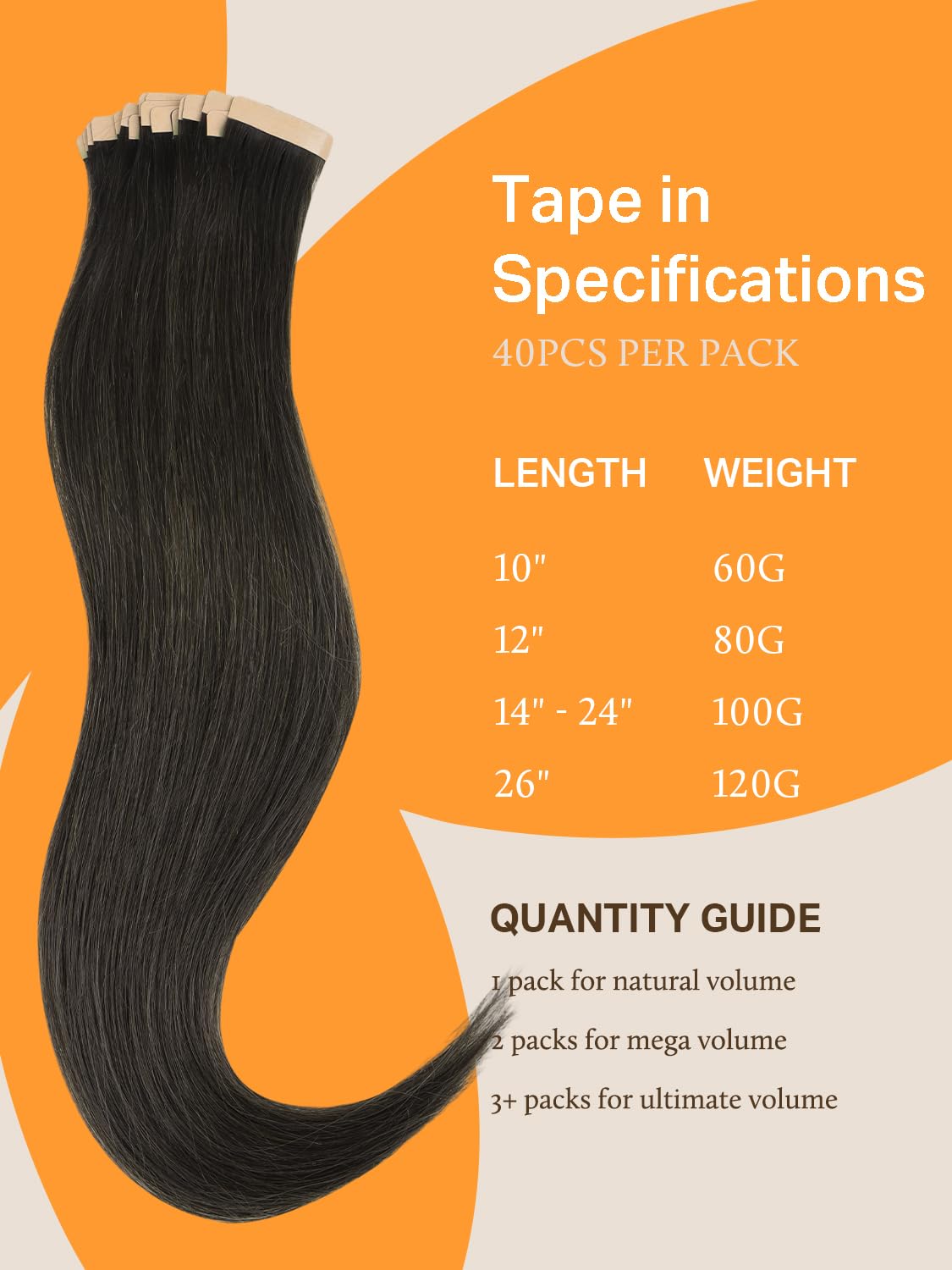 DOORES Tape in Hair Extensions 100g packaging