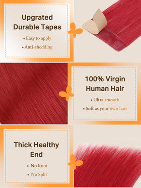 DOORES Tape In Hair Extensions 100g side view