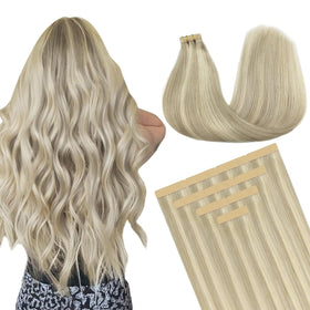DOORES Tape in Hair Extensions 10pcs pack front view
