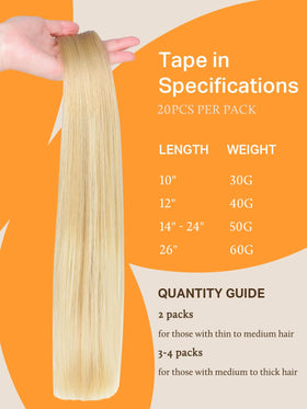 DOORES Tape in Hair Extensions 110g packaging