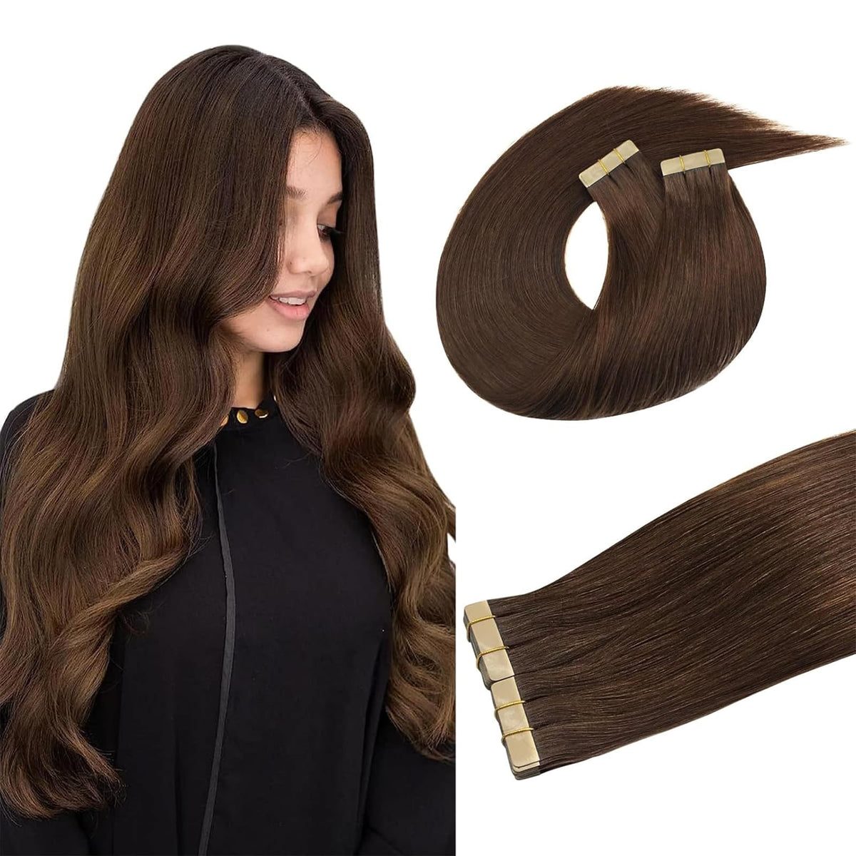 DOORES Tape in Hair Extensions 150g pack front view