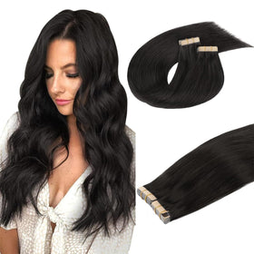 DOORES Tape In Hair Extensions 20pcs 18 inch front view
