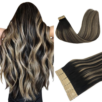 DOORES Tape In Hair Extensions 20pcs 18 inch in packaging