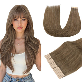 DOORES Tape in Hair Extensions 20pcs pack front view