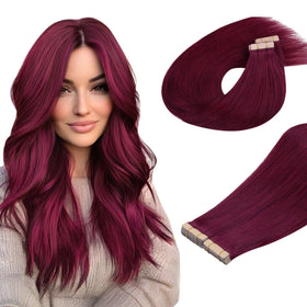 DOORES Tape in Hair Extensions 20pcs pack front view