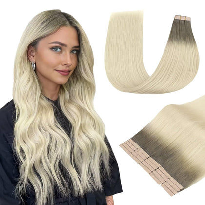 DOORES Tape in Hair Extensions 20pcs pack front view