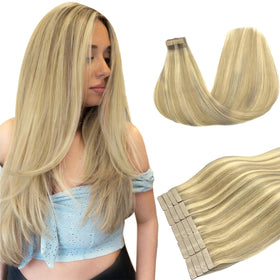 DOORES Tape in Hair Extensions 20pcs pack front view