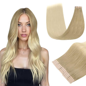 DOORES Tape in Hair Extensions 20pcs pack front view