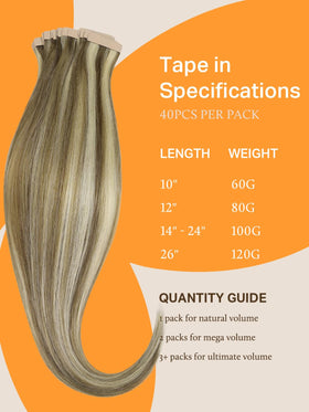 DOORES Tape in Hair Extensions 80g installation process