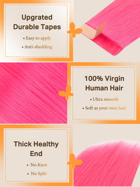 DOORES Tape In Hair Extensions close-up of adhesive