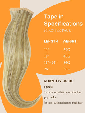 DOORES Tape in Hair Extensions close-up of Remy human hair