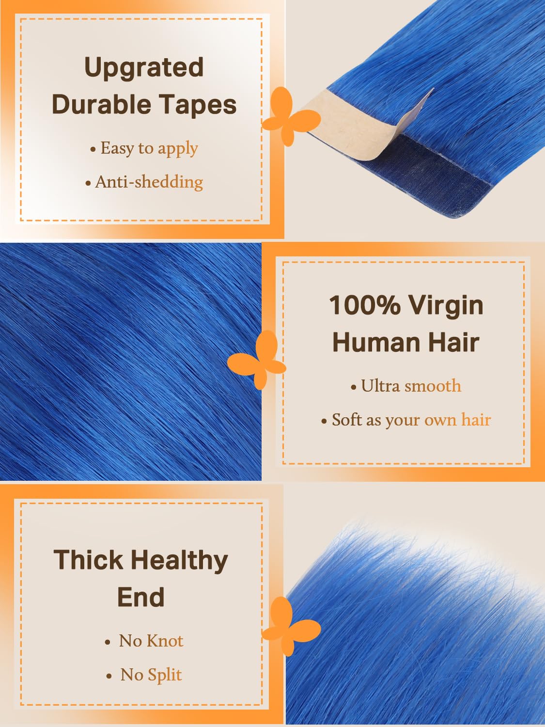 DOORES Tape In Hair Extensions color palette