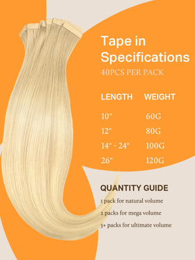 DOORES Tape in Hair Extensions displayed in packaging