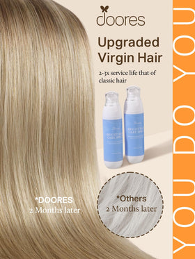 DOORES Tape in Hair Extensions displayed in various lengths