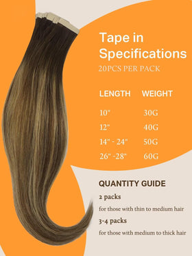 DOORES Tape In Hair Extensions displayed in various lengths