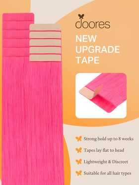 DOORES Tape In Hair Extensions displayed with color options