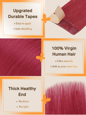 DOORES Tape In Hair Extensions displayed with colour options