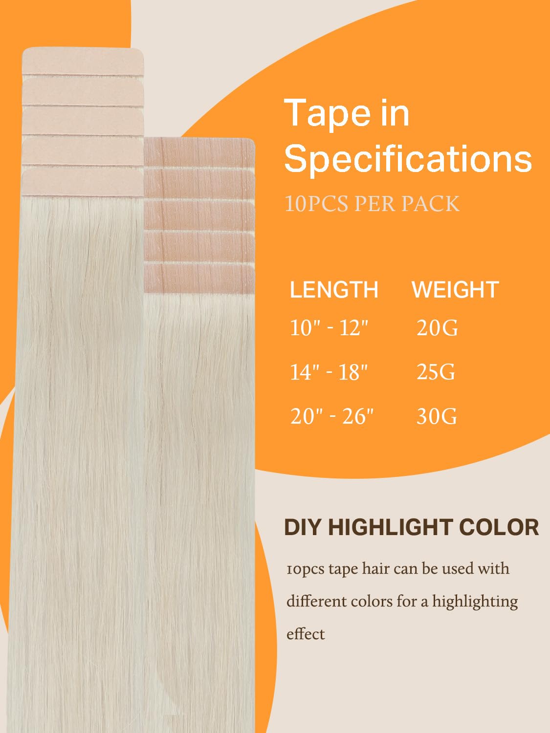 DOORES Tape In Hair Extensions displayed with styling tools