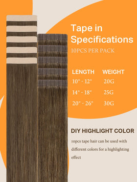 DOORES Tape in Hair Extensions in different popular colours