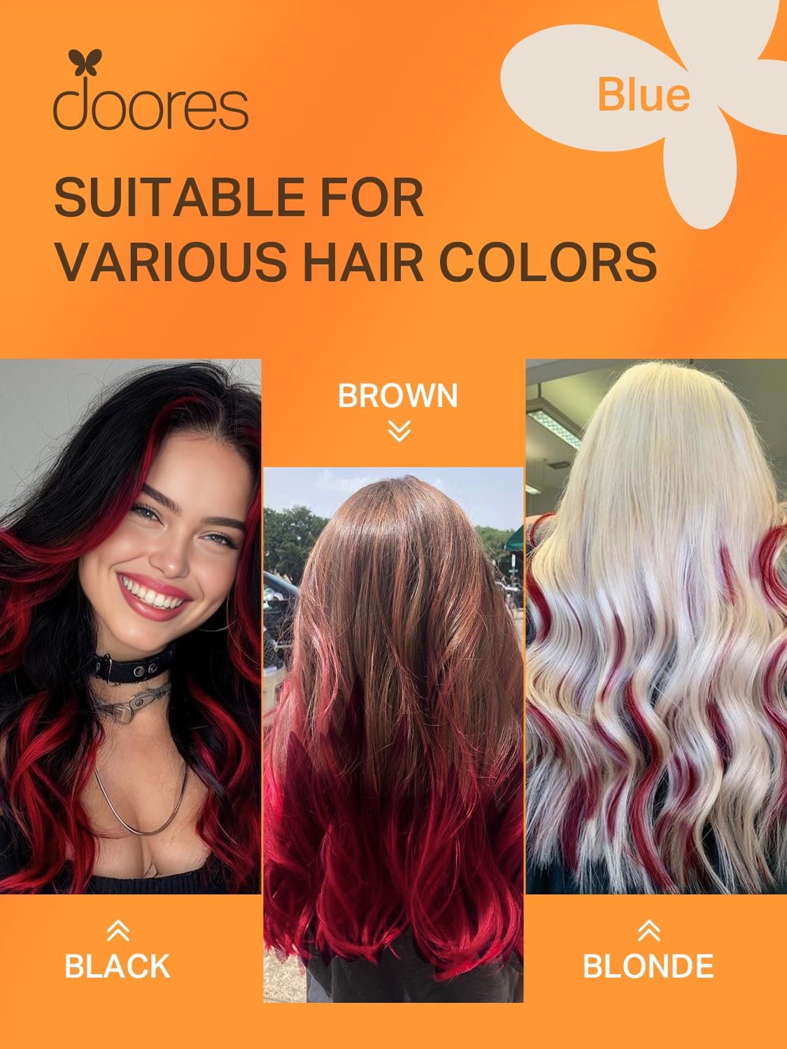 DOORES Tape In Hair Extensions in packaging