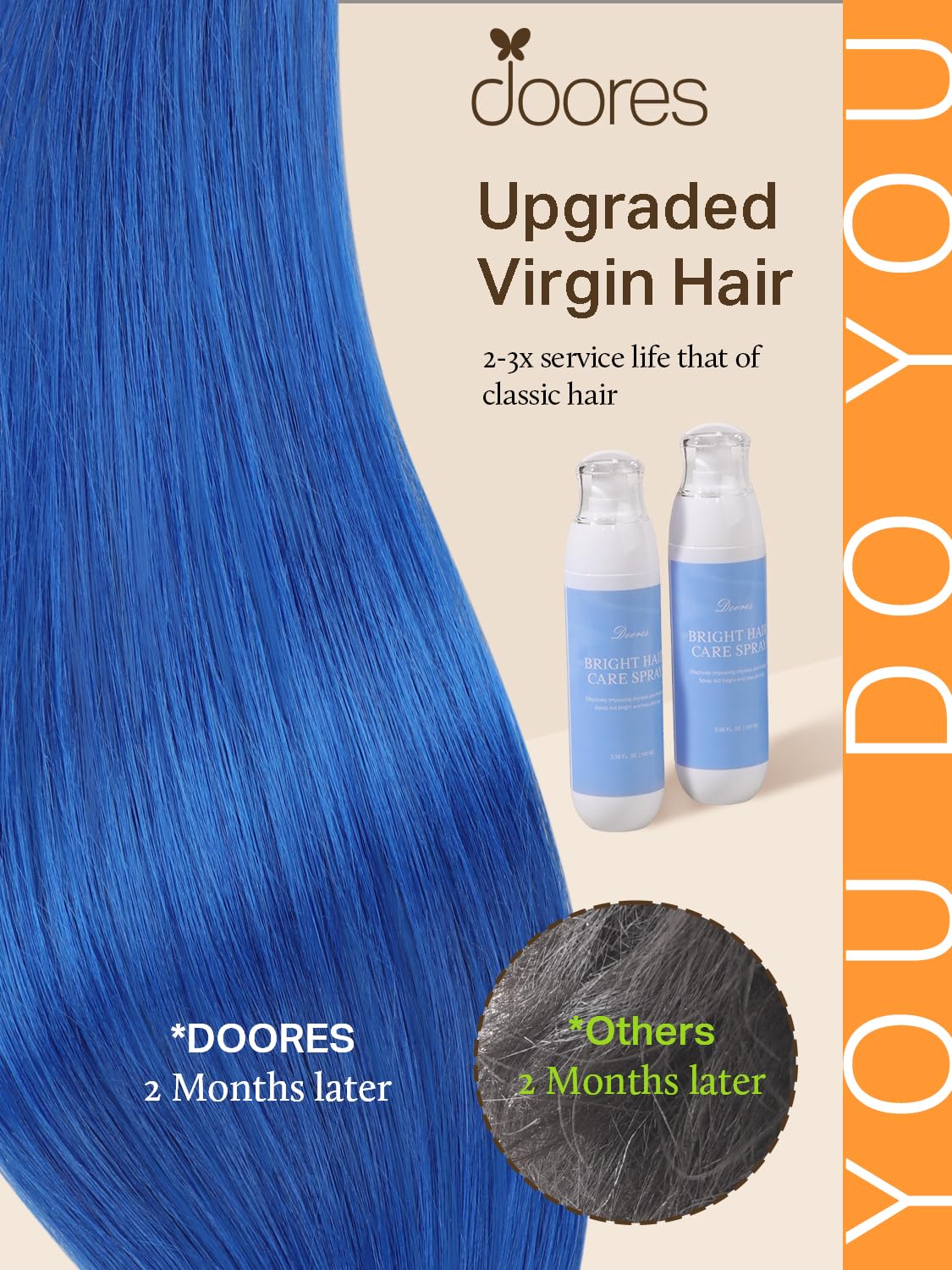 DOORES Tape In Hair Extensions in various shades display