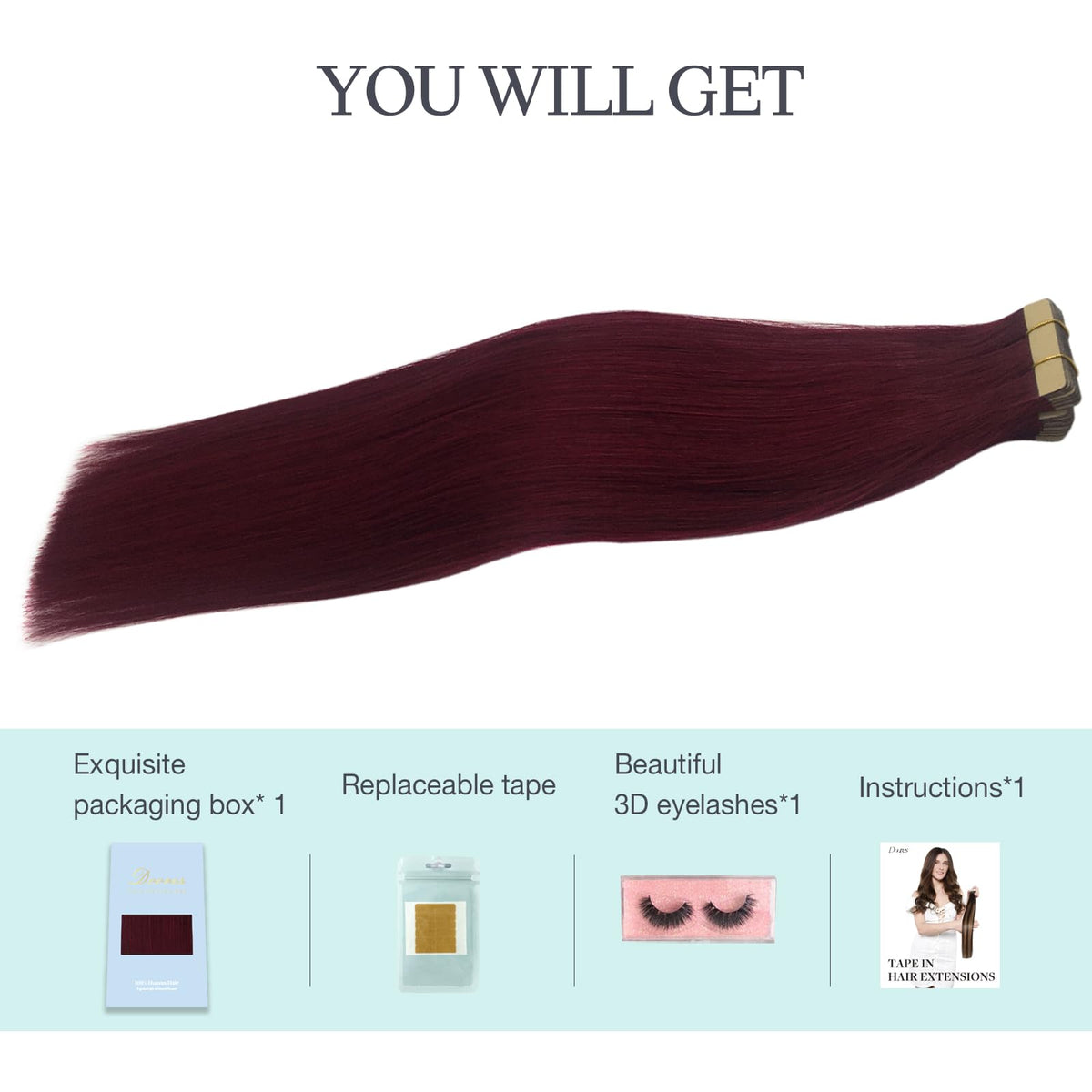 DOORES Tape in Hair Extensions installation process