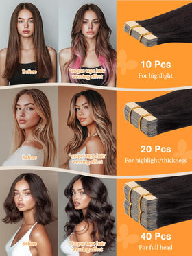 DOORES Tape in Hair Extensions installation process demonstration