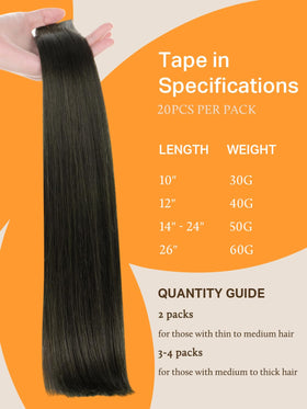 DOORES Tape in Hair Extensions on model