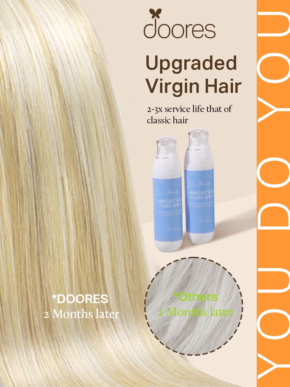 DOORES Tape in Hair Extensions packaging