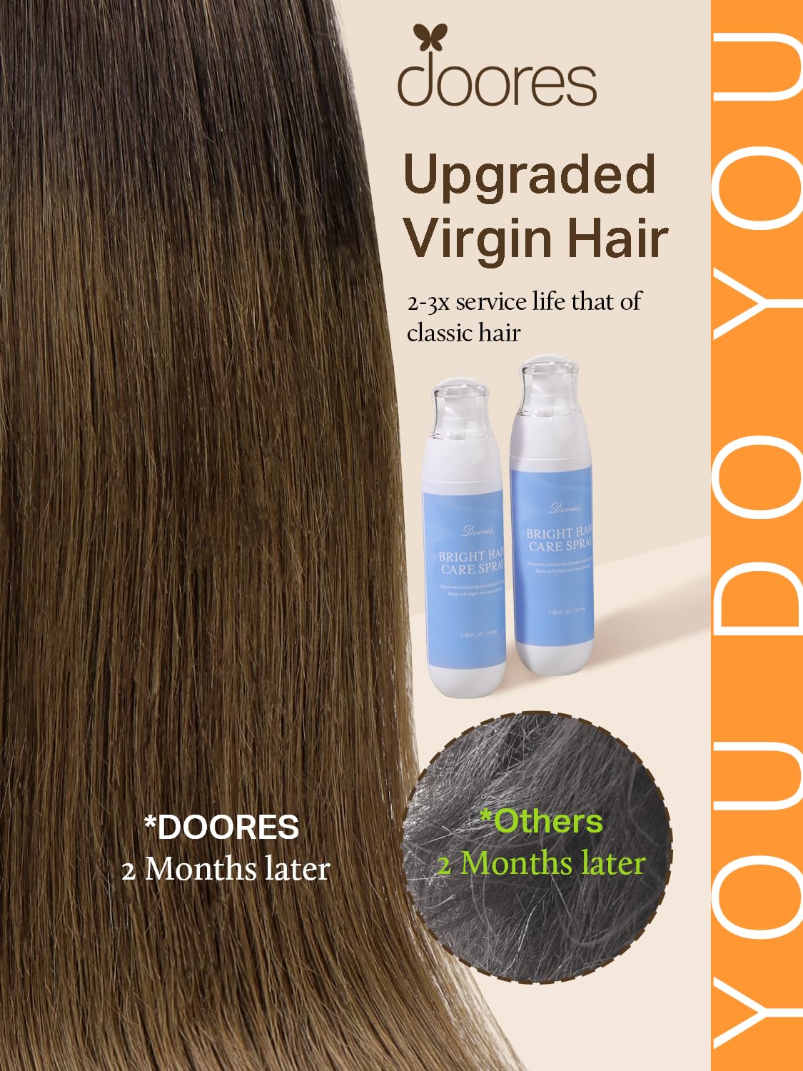 DOORES Tape in Hair Extensions packaging