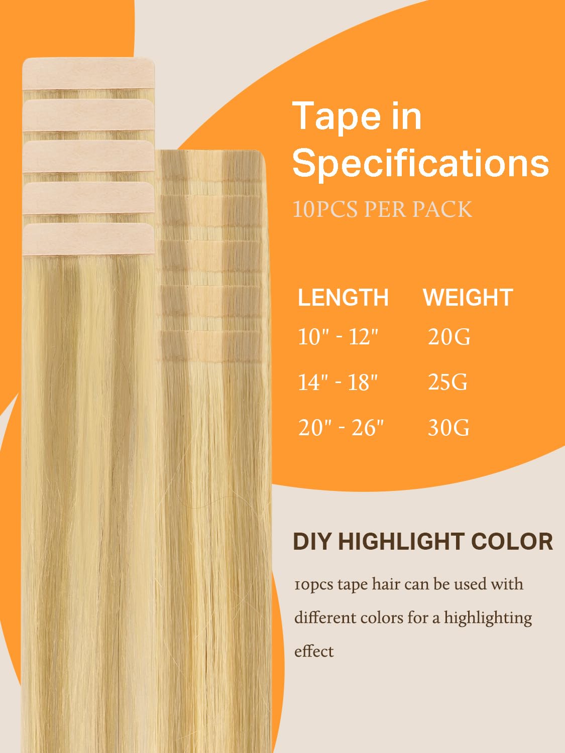 DOORES Tape in Hair Extensions packaging