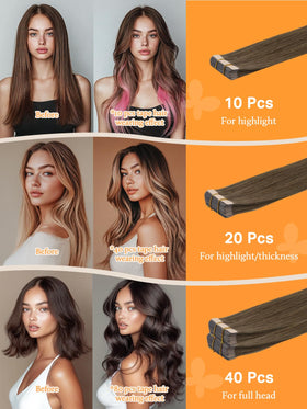 DOORES Tape in Hair Extensions packaging