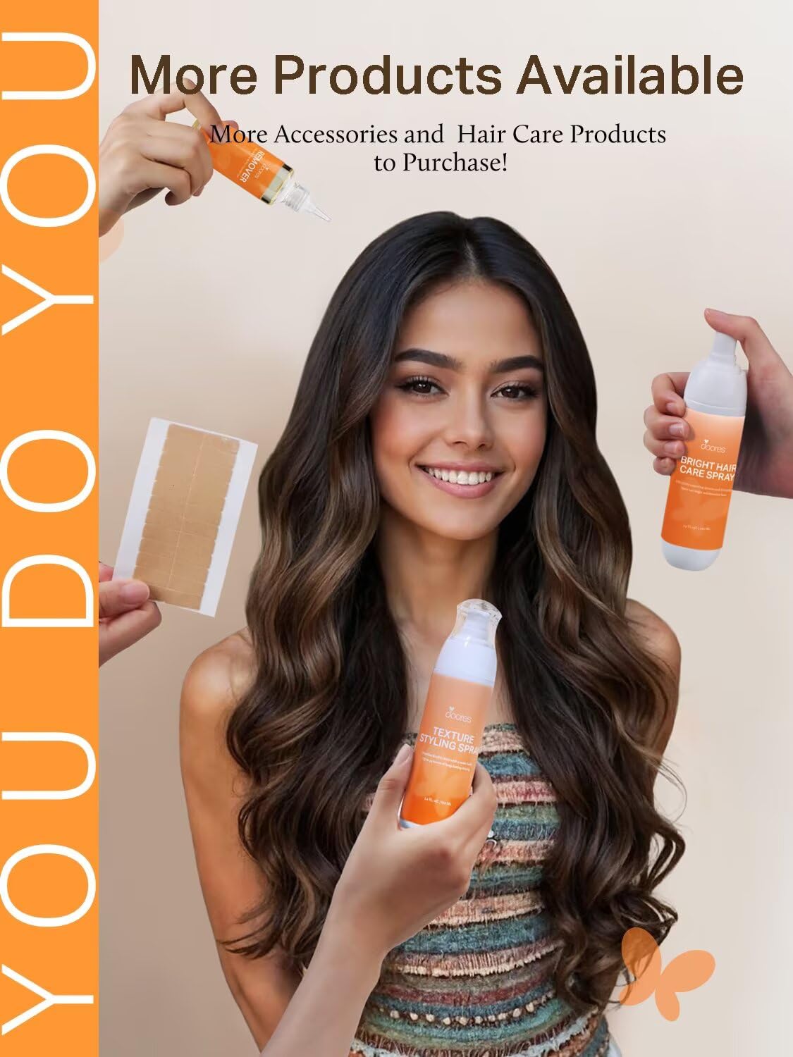 DOORES Tape in Hair Extensions packaging details
