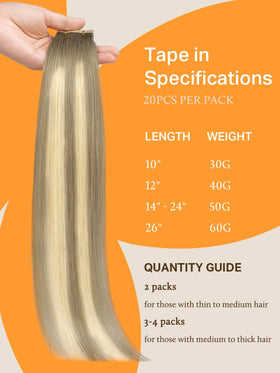 DOORES Tape in Hair Extensions showing 20 pieces