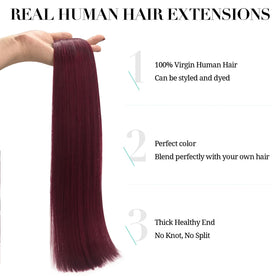 DOORES Tape in Hair Extensions showing different lengths