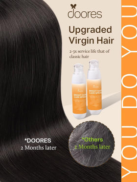 DOORES Tape in Hair Extensions showing transparent tape detail