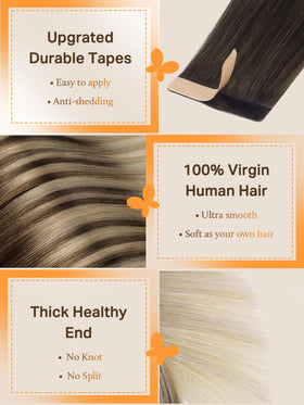 DOORES Tape in Hair Extensions various colour samples