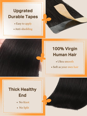 DOORES Tape in Hair Extensions various colours displayed