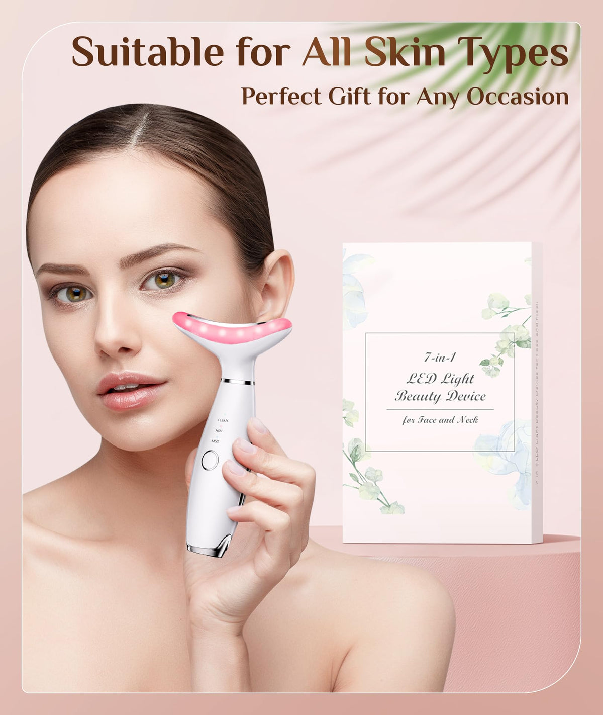 Dopsikn 7 Color Galvanic Machine in use on a model's face