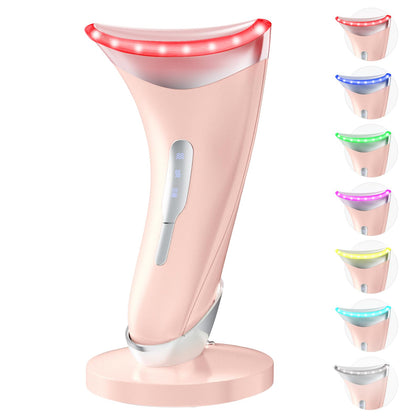 Dopsikn 7 Color Light Therapy Facial Massager front view in pink