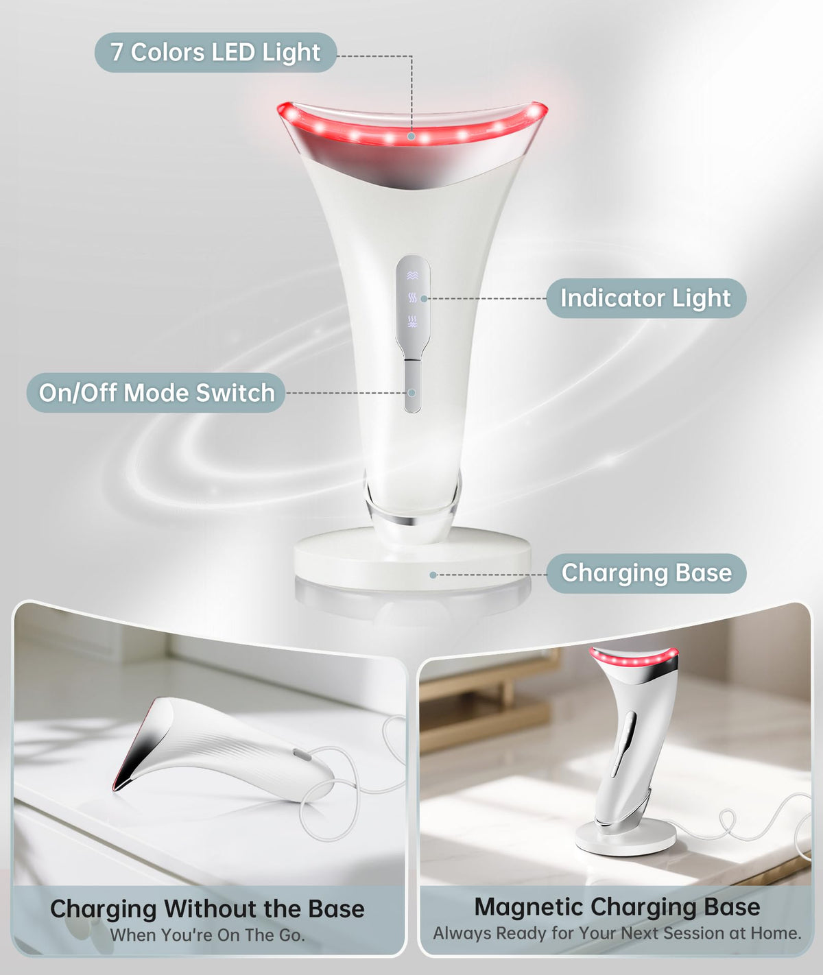 Dopsikn Facial Massager in use on a person's face