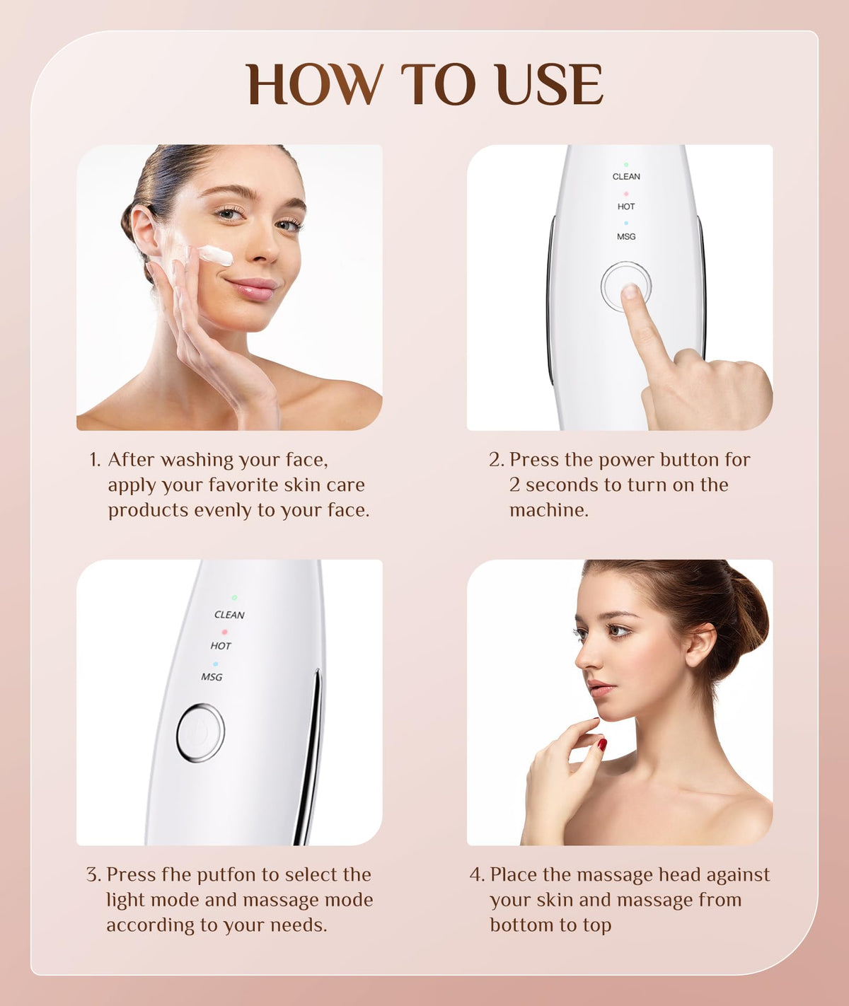 Dopsikn facial massager tool demonstrating portable design