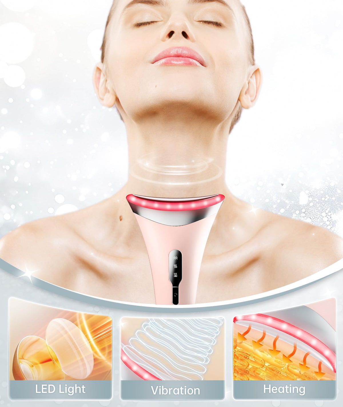 Dopsikn facial massager with charging base and cable