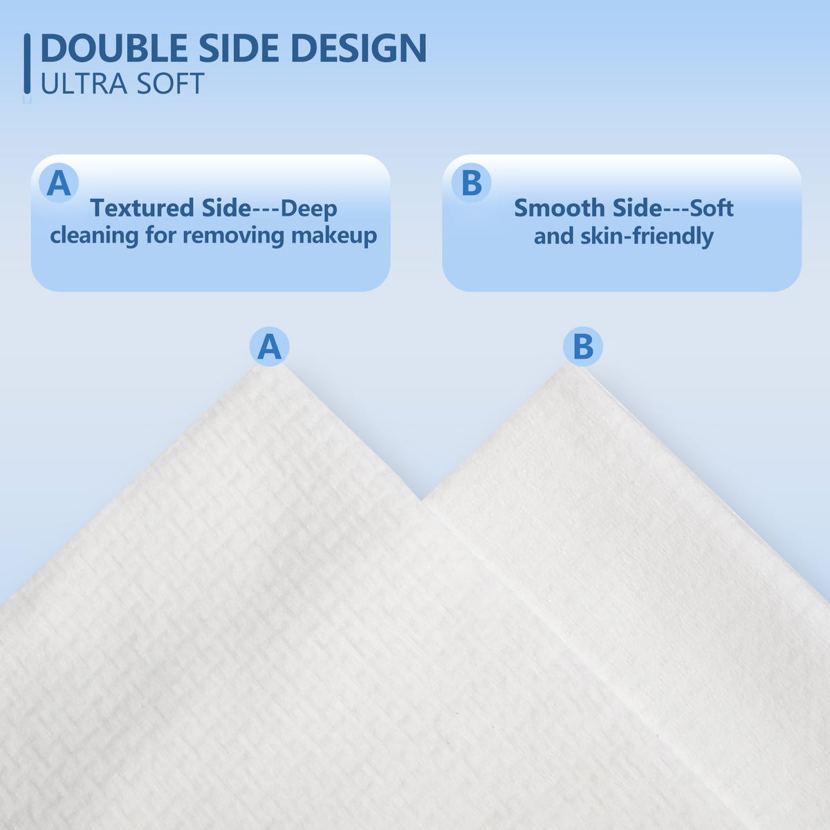 DORAHONEY Disposable Face Towels in use for makeup removal