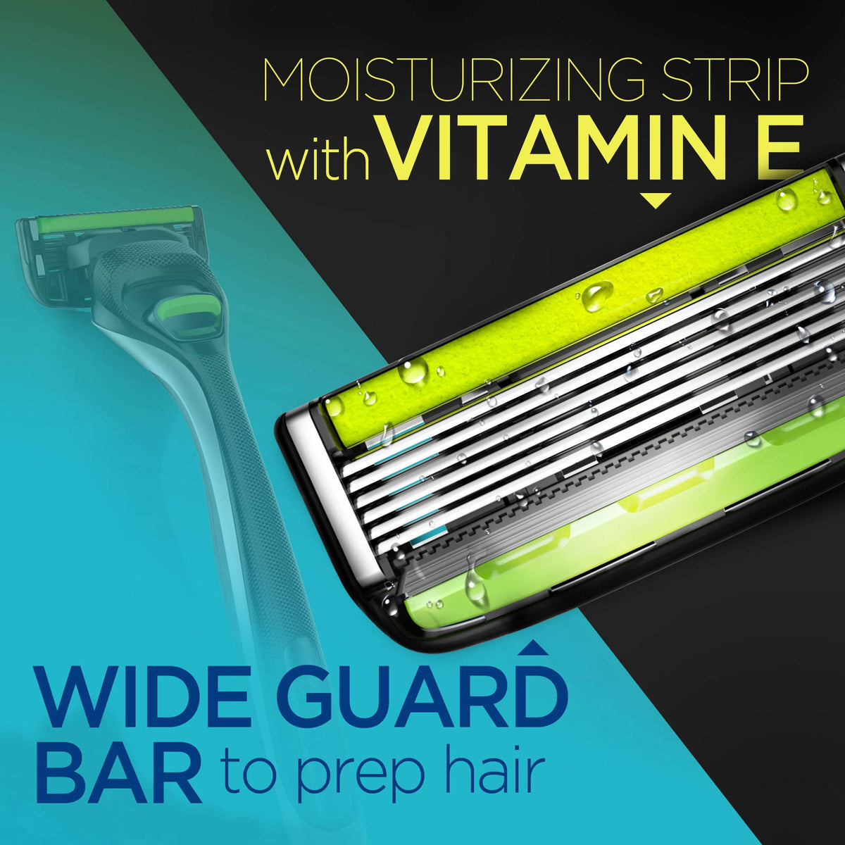 DORCO Pace 6 Pro razor with lubrication strip detail