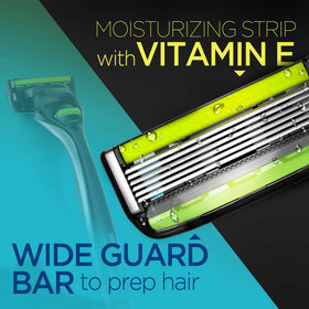 DORCO Pace 6 Pro razor with lubrication strip detail